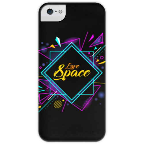 Заказать чехол для iPhone 5/5S в Москве. Чехол для iPhone 5 с подставкой, с полной запечаткой Love Space от The Spaceway  - готовые дизайны и нанесение принтов.