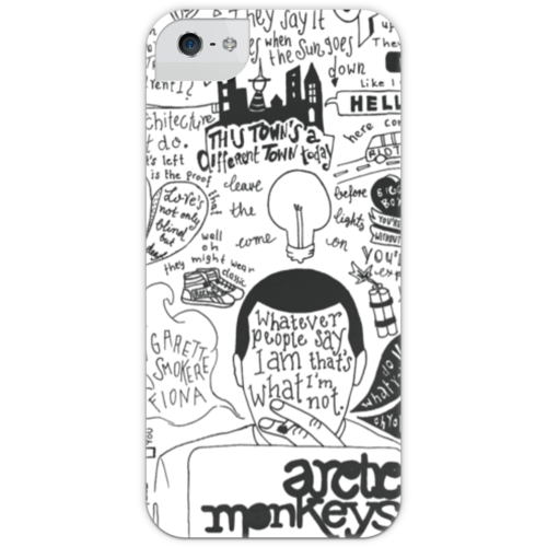Заказать чехол для iPhone 5/5S в Москве. Чехол для iPhone 5 с подставкой, с полной запечаткой Arctic Monkeys от geekbox - готовые дизайны и нанесение принтов.