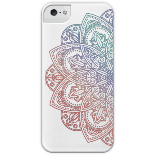 Заказать чехол для iPhone 5/5S в Москве. Чехол для iPhone 5 с подставкой, с полной запечаткой Мандала от Antaya - готовые дизайны и нанесение принтов.