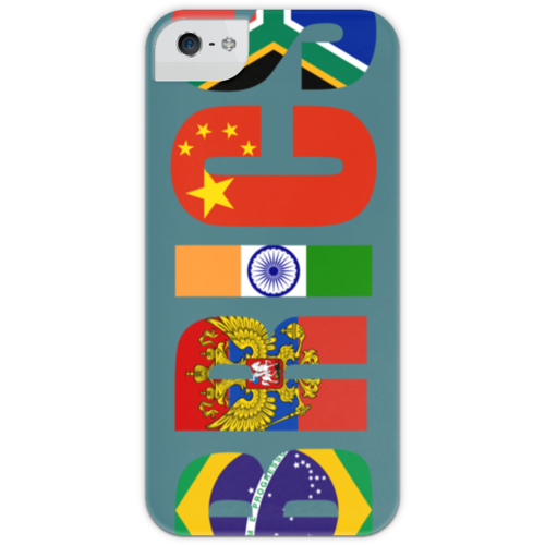 Заказать чехол для iPhone 5/5S в Москве. Чехол для iPhone 5 с подставкой, с полной запечаткой BRICS - БРИКС от trend - готовые дизайны и нанесение принтов.