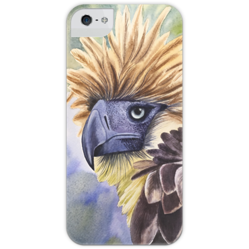 Заказать чехол для iPhone 5/5S в Москве. Чехол для iPhone 5 с подставкой, с полной запечаткой Филиппинский орел  от inysia007@yandex.ru - готовые дизайны и нанесение принтов.