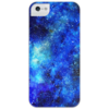 Заказать чехол для iPhone 5/5S в Москве. Чехол для iPhone 5 с подставкой, с полной запечаткой Космос (синий) от Henry Stark - готовые дизайны и нанесение принтов.