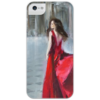 Заказать чехол для iPhone 5/5S в Москве. Чехол для iPhone 5 с подставкой, с полной запечаткой Девушка в красном от badhor - готовые дизайны и нанесение принтов.