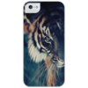Заказать чехол для iPhone 5/5S в Москве. Чехол для iPhone 5 с подставкой, с полной запечаткой Тигр  от Jaklin store - готовые дизайны и нанесение принтов.