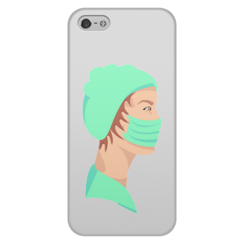 Printio Чехол для iPhone 5/5S, объёмная печать медицинский работник в маске printio чехол для iphone 7 plus объёмная печать медицинский работник в маске