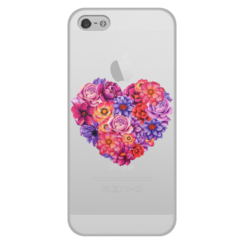 Printio Чехол для iPhone 5/5S, объёмная печать Сердце printio чехол для iphone 5 5s объёмная печать сердце