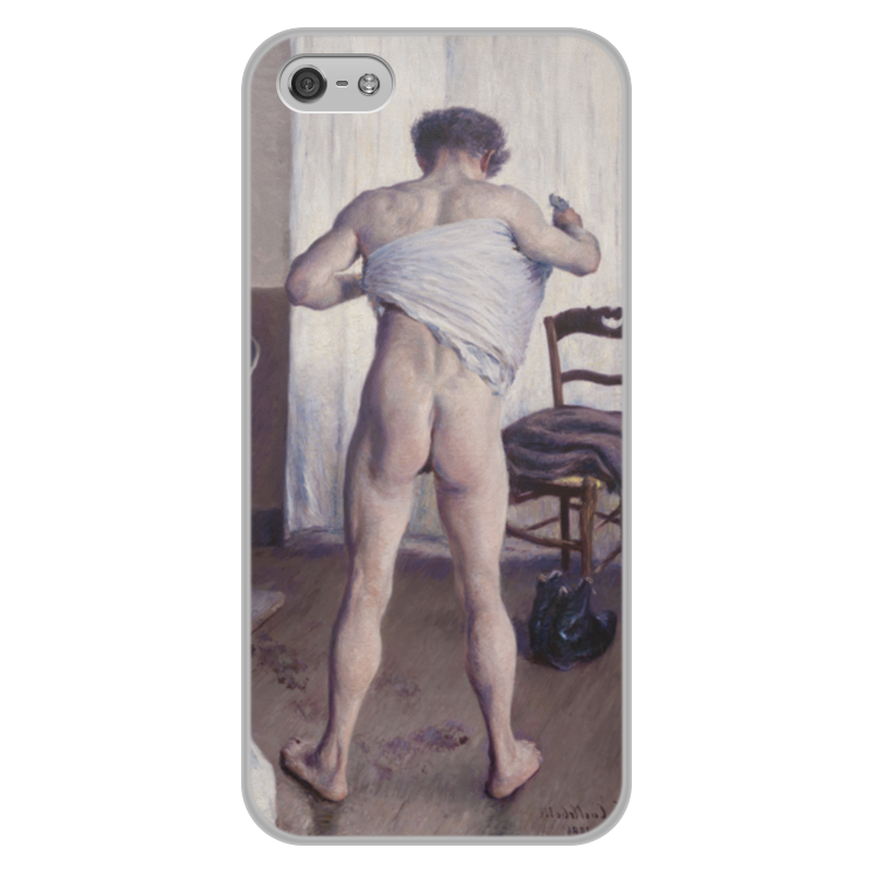 Printio Чехол для iPhone 5/5S, объёмная печать Мужчина в ванной (картина кайботта) printio чехол для iphone 5 5s объёмная печать ленин в смольном картина и и бродского
