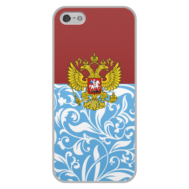 Printio Чехол для iPhone 5/5S, объёмная печать Цветы и герб