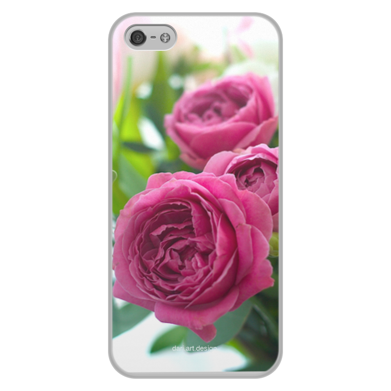 printio чехол для iphone 11 объёмная печать белые розы Printio Чехол для iPhone 5/5S, объёмная печать Розовые розы
