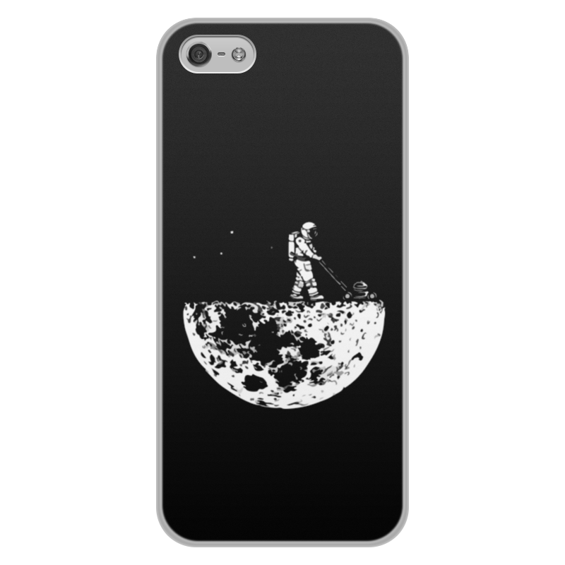Printio Чехол для iPhone 5/5S, объёмная печать Космонавт на луне printio чехол для iphone 5 5s объёмная печать скелет на луне