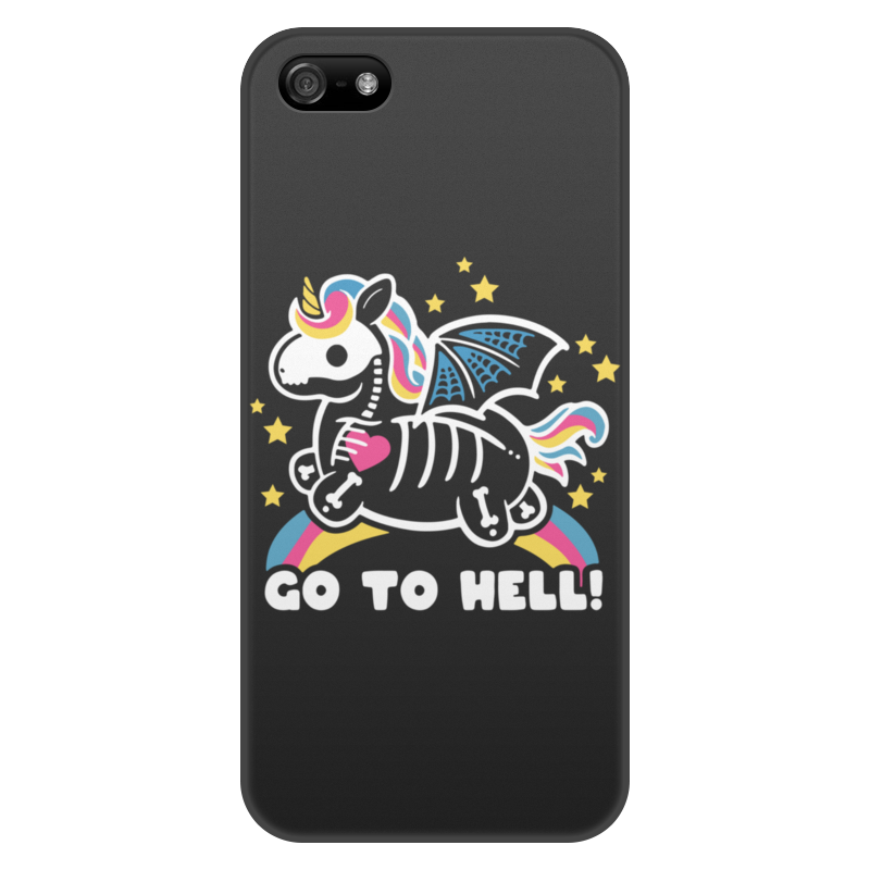 Printio Чехол для iPhone 5/5S, объёмная печать Go to hell unicorn printio чехол для iphone 11 объёмная печать go to hell unicorn