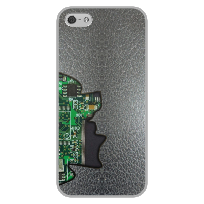 Printio Чехол для iPhone 5/5S, объёмная печать Внутренний мир телефона (микросхема).
