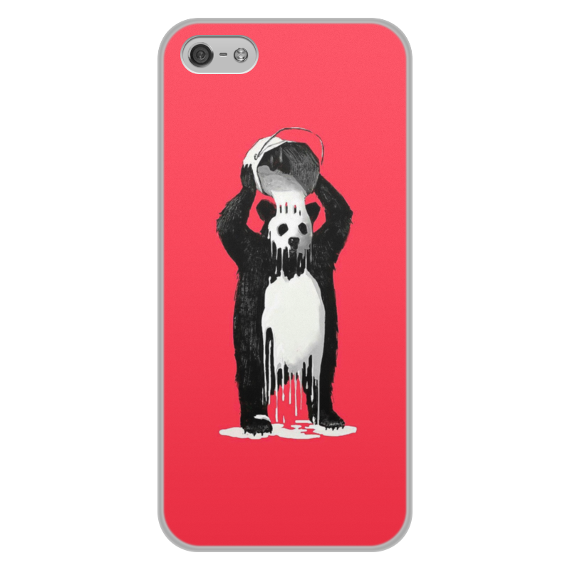 Printio Чехол для iPhone 5/5S, объёмная печать Панда в краске