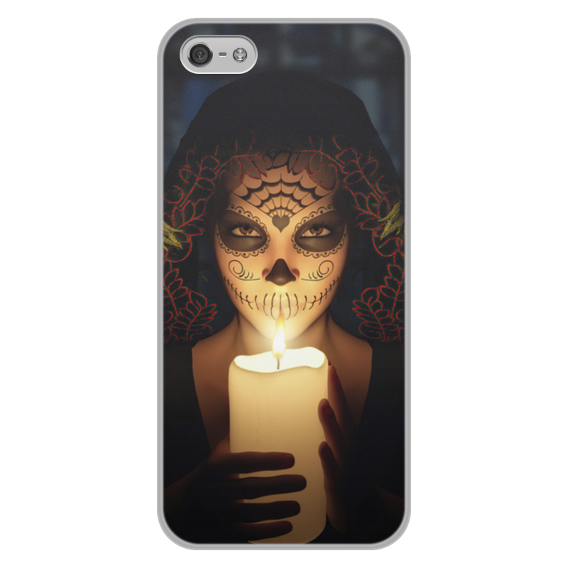 Printio Чехол для iPhone 5/5S, объёмная печать Dia de los muertos