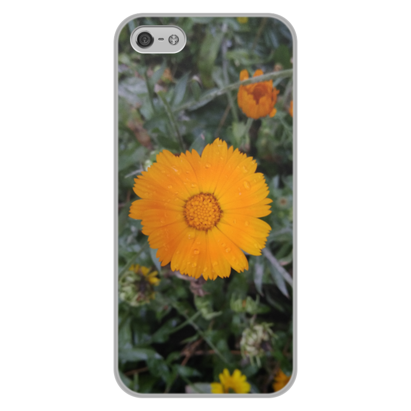 Printio Чехол для iPhone 5/5S, объёмная печать Летние цветы