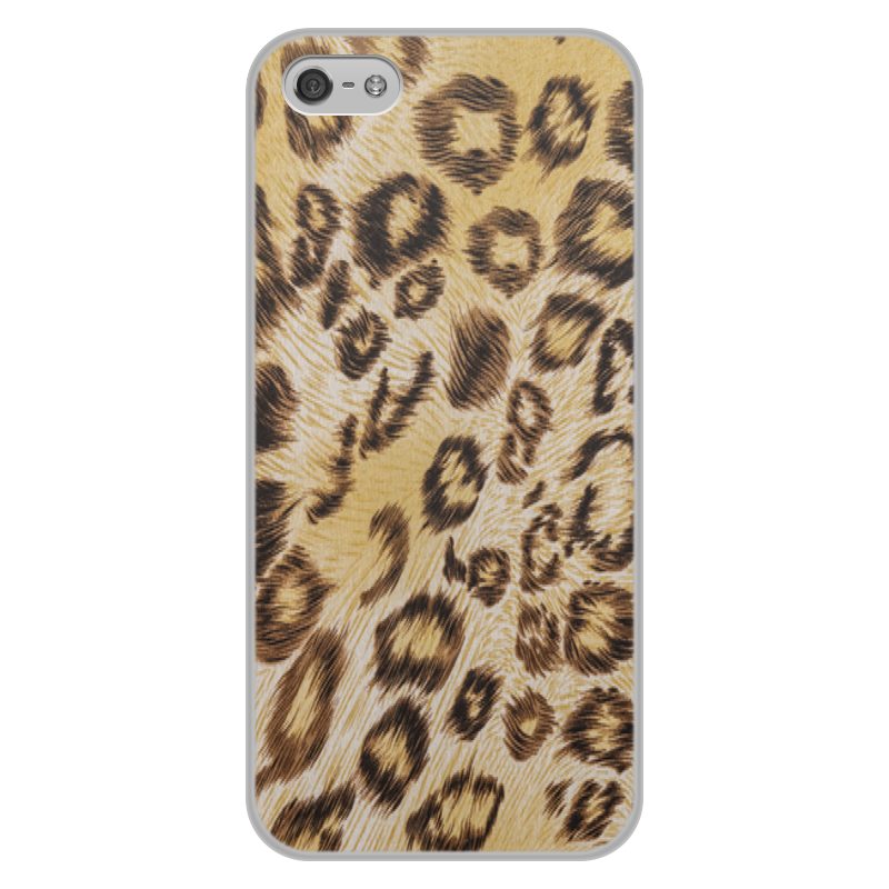 Printio Чехол для iPhone 5/5S, объёмная печать Леопард printio чехол для iphone 5 5s объёмная печать радужный леопард