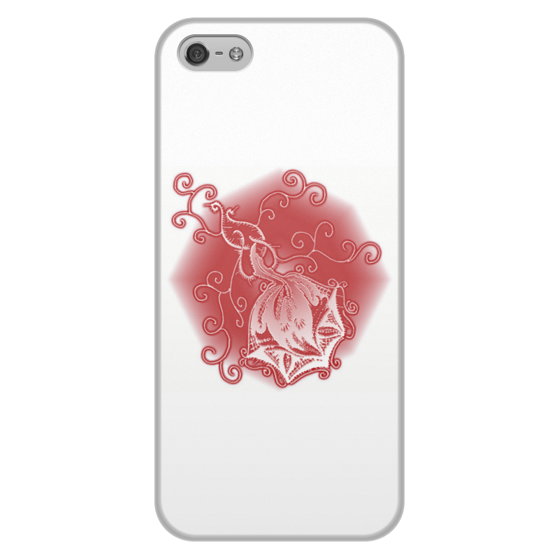 Printio Чехол для iPhone 5/5S, объёмная печать Ажурная роза