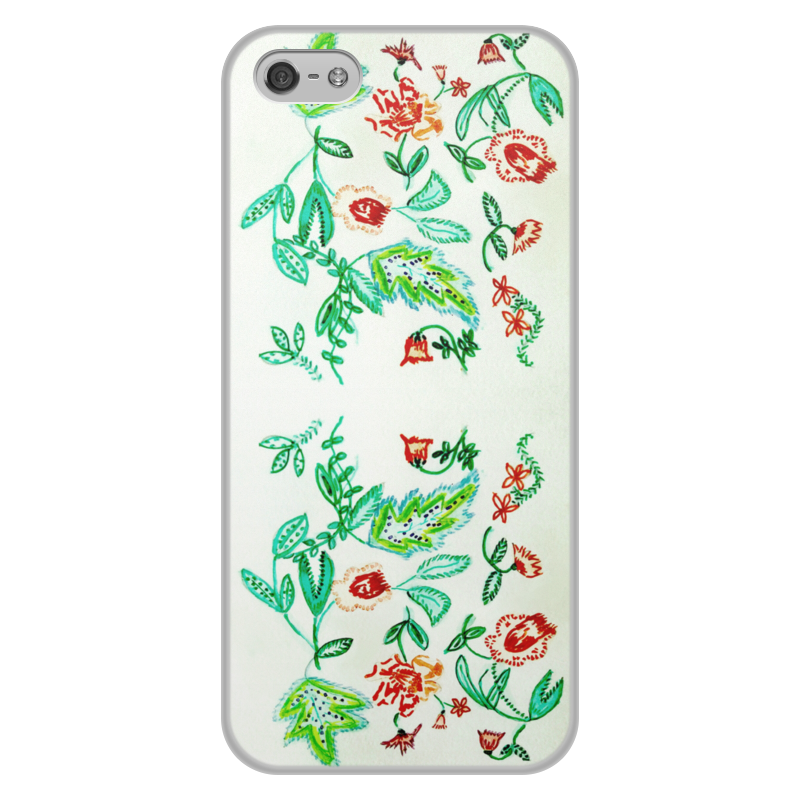 Printio Чехол для iPhone 5/5S, объёмная печать Дикие цветы силиконовый чехол на vivo y85 яркие цветы для виво ю85