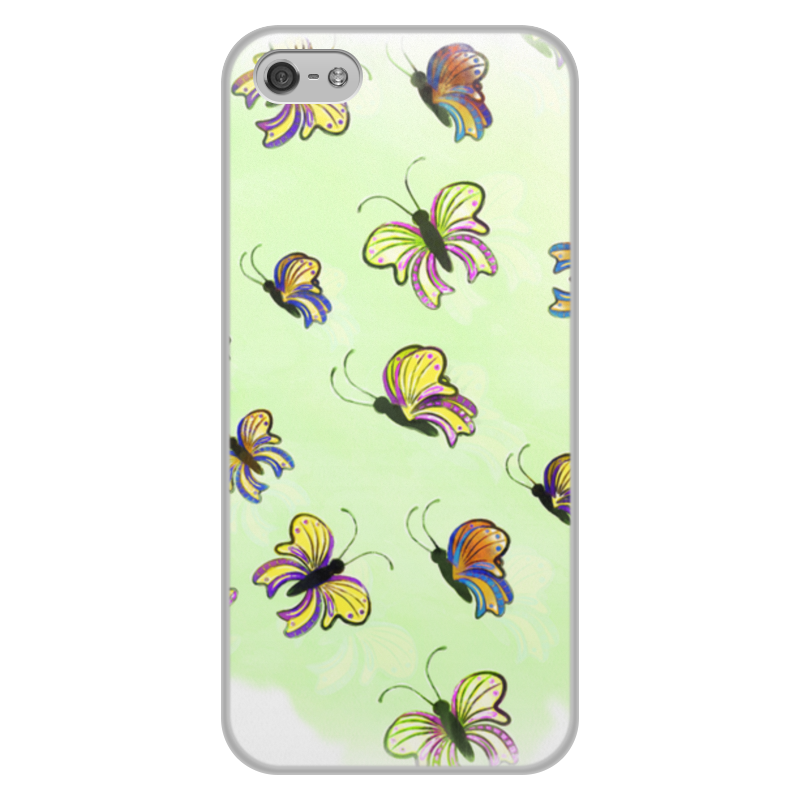 Printio Чехол для iPhone 5/5S, объёмная печать Бабочки жидкий чехол с блестками платье из бабочек на xiaomi redmi 5 сяоми редми 5
