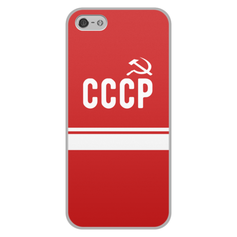Printio Чехол для iPhone 5/5S, объёмная печать Советский союз