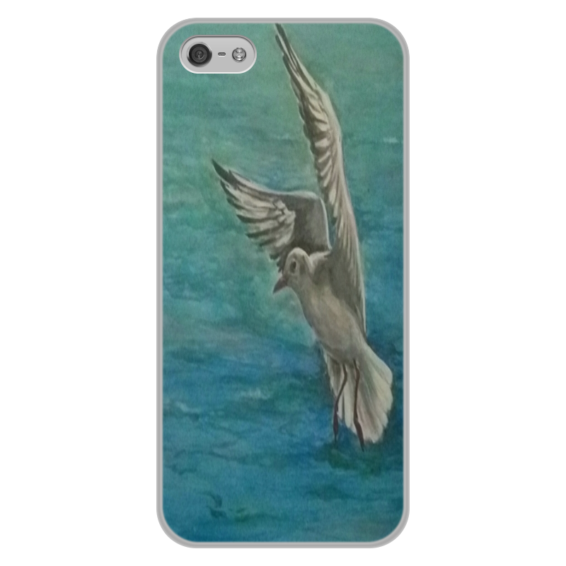Printio Чехол для iPhone 5/5S, объёмная печать Чайка printio чехол для iphone 5 5s объёмная печать стимпанк птица
