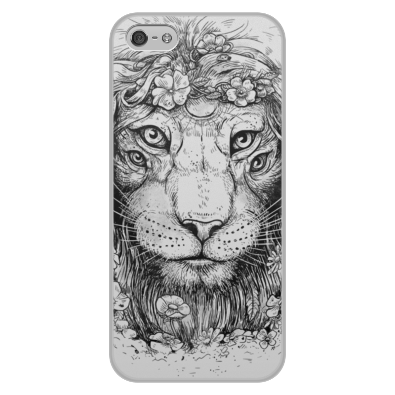 Printio Чехол для iPhone 5/5S, объёмная печать Царь природы printio чехол для iphone 5 5s объёмная печать царь зверей