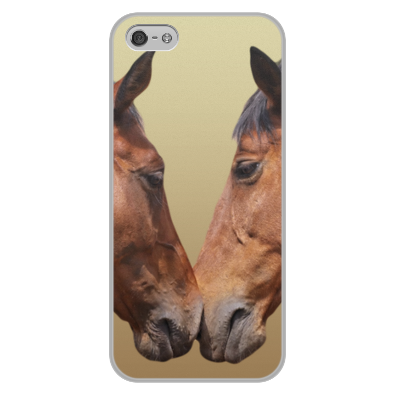 Printio Чехол для iPhone 5/5S, объёмная печать Лошади printio чехол для iphone 5 5s объёмная печать животные фэнтези лошади