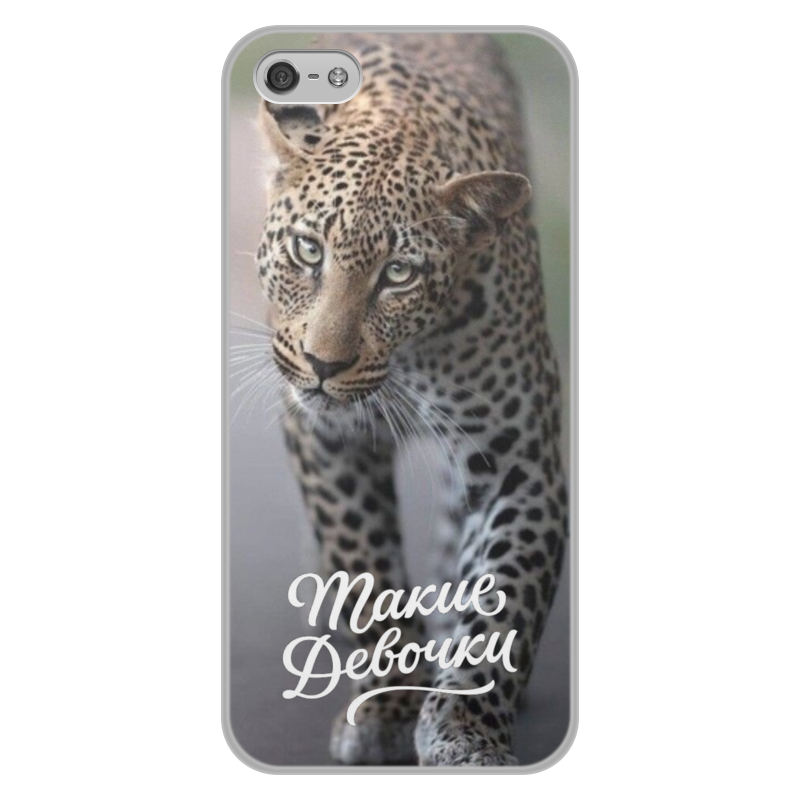 Printio Чехол для iPhone 5/5S, объёмная печать Леопард printio чехол для iphone 5 5s объёмная печать радужный леопард
