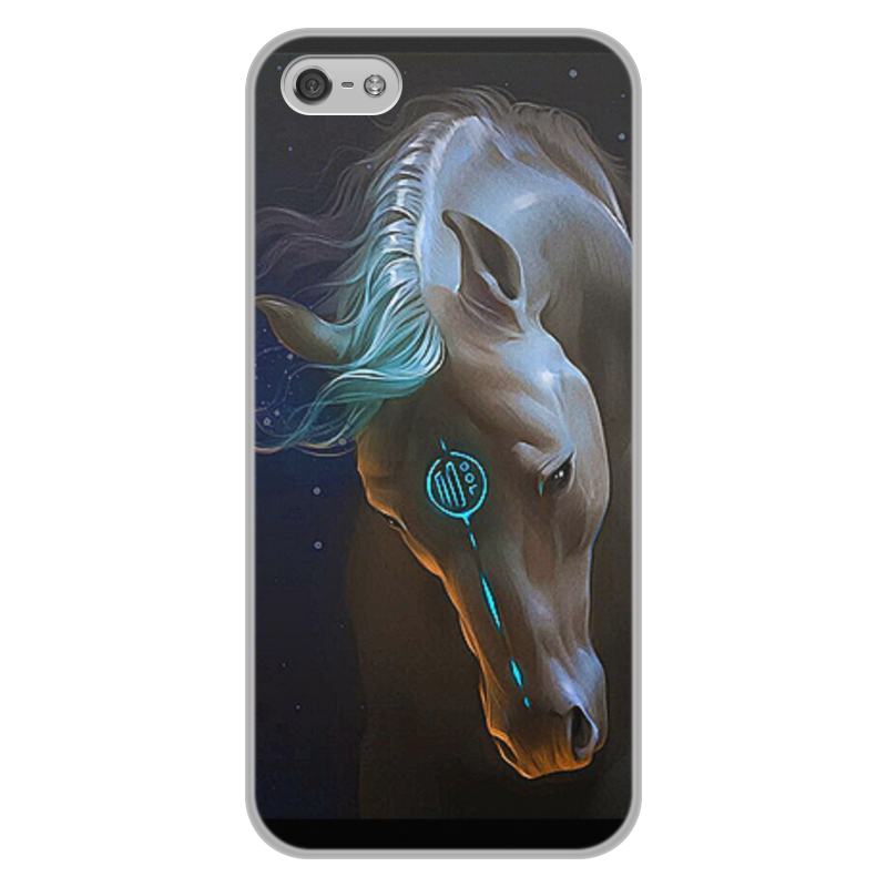 Printio Чехол для iPhone 5/5S, объёмная печать Животные фэнтези. лошади