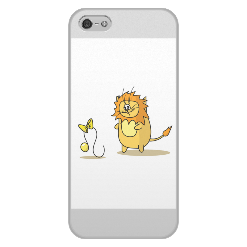 Printio Чехол для iPhone 5/5S, объёмная печать Кот лев. подарок для льва printio чехол для iphone 5 5s объёмная печать кот и молния