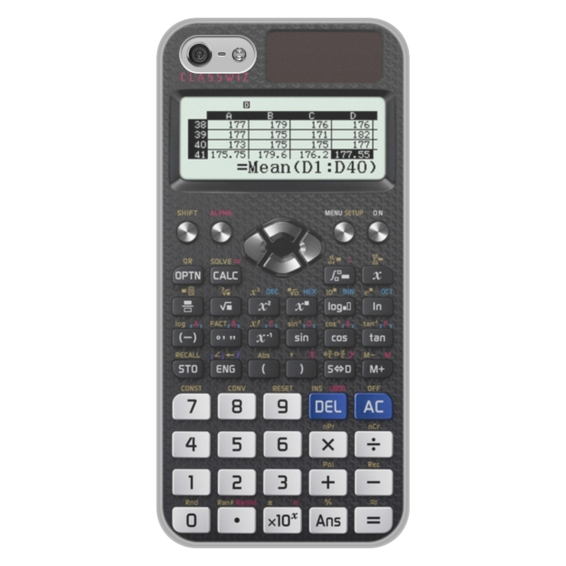 Printio Чехол для iPhone 5/5S, объёмная печать Калькулятор инженерный