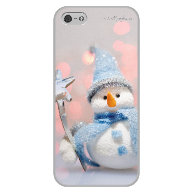 Printio Чехол для iPhone 5/5S, объёмная печать Милый снеговик printio чехол для iphone 5 5s объёмная печать милый кролик