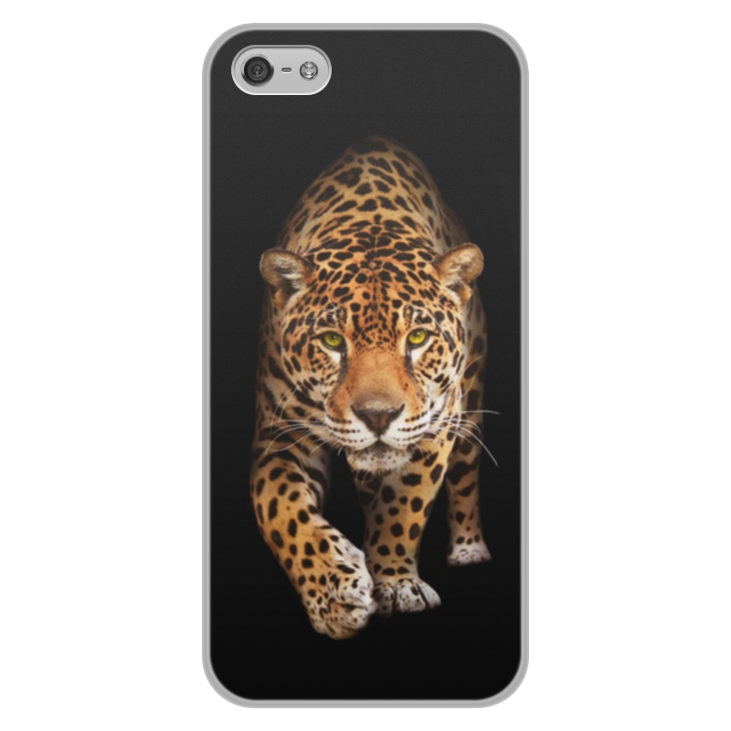 Printio Чехол для iPhone 5/5S, объёмная печать Леопард. живая природа