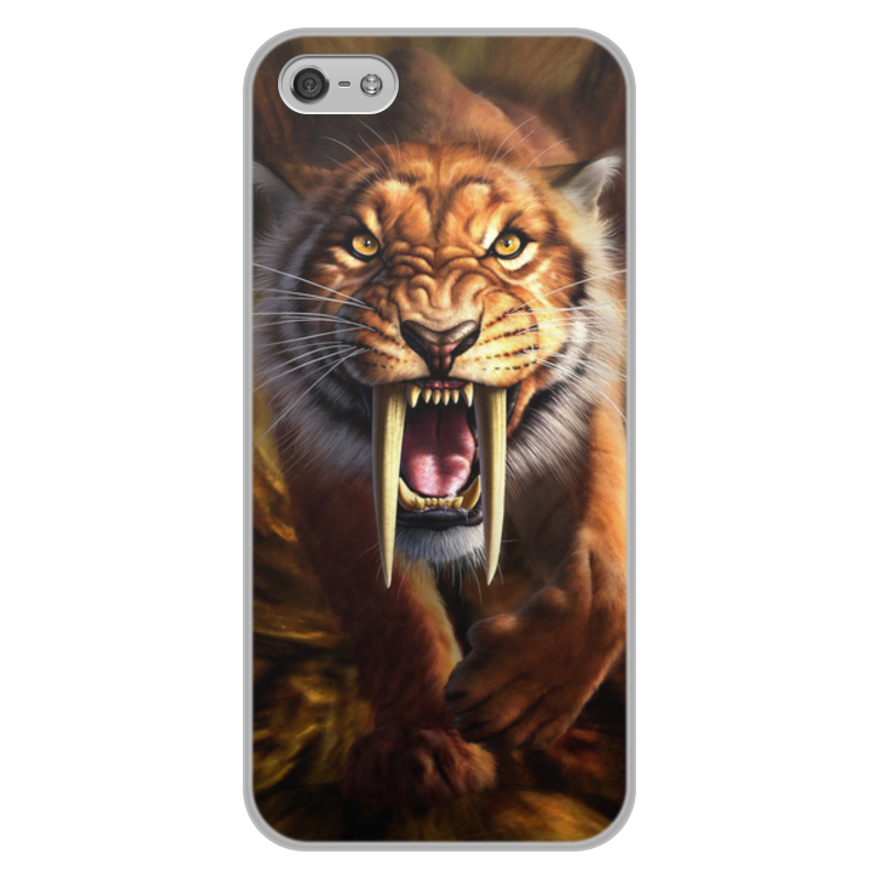 Printio Чехол для iPhone 5/5S, объёмная печать Тигры фэнтези printio чехол для iphone 6 plus объёмная печать тигры фэнтези
