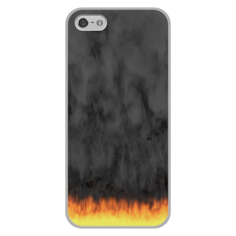 Printio Чехол для iPhone 5/5S, объёмная печать Пламя и дым
