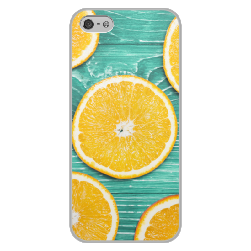 Printio Чехол для iPhone 5/5S, объёмная печать Апельсины