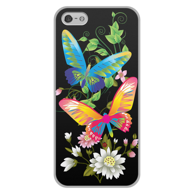 Printio Чехол для iPhone 5/5S, объёмная печать Бабочки фэнтези