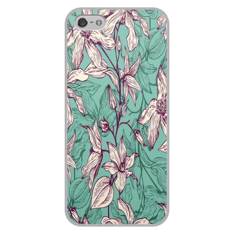 Printio Чехол для iPhone 5/5S, объёмная печать сад цветов
