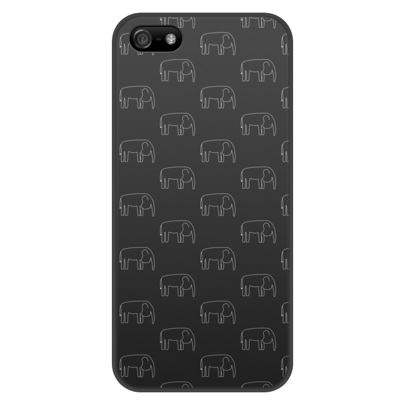 Printio Чехол для iPhone 5/5S, объёмная печать Белый слон