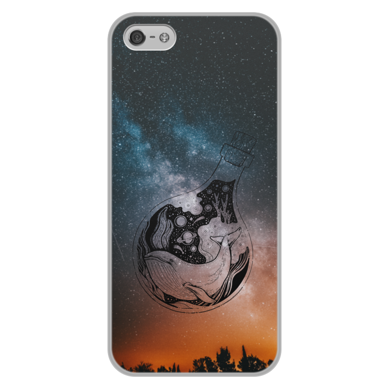 Printio Чехол для iPhone 5/5S, объёмная печать Космический кит