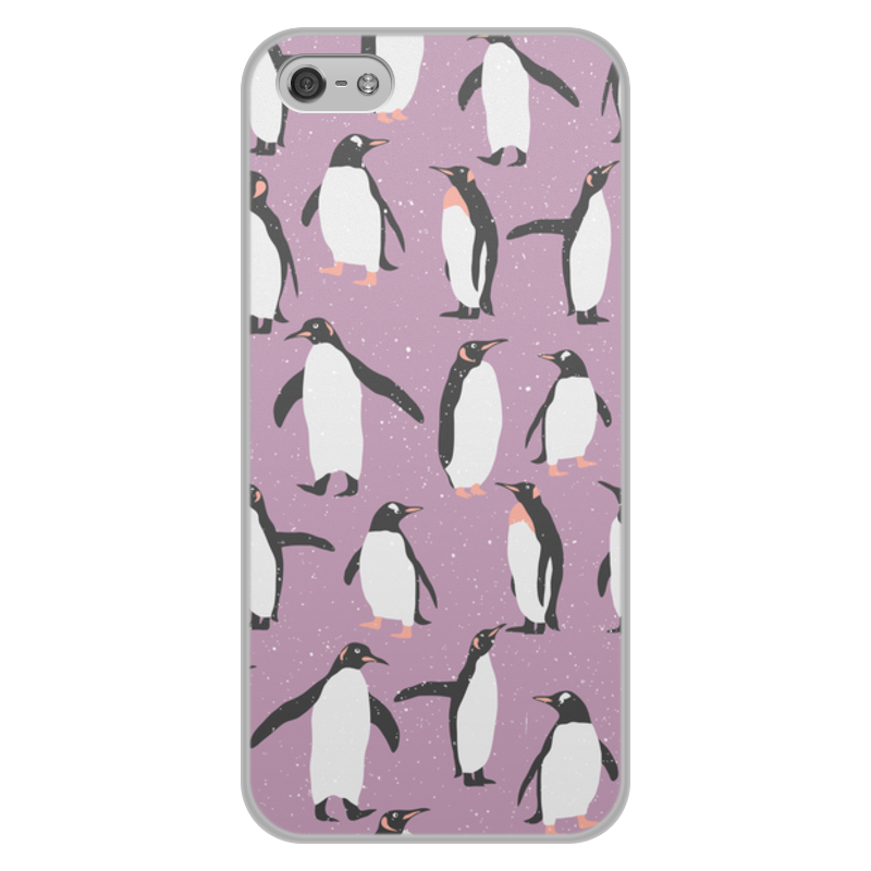 Printio Чехол для iPhone 5/5S, объёмная печать Пингвины силиконовый чехол на vivo v23e 5g пингвины 30 для виво ви 23 е 5 джи