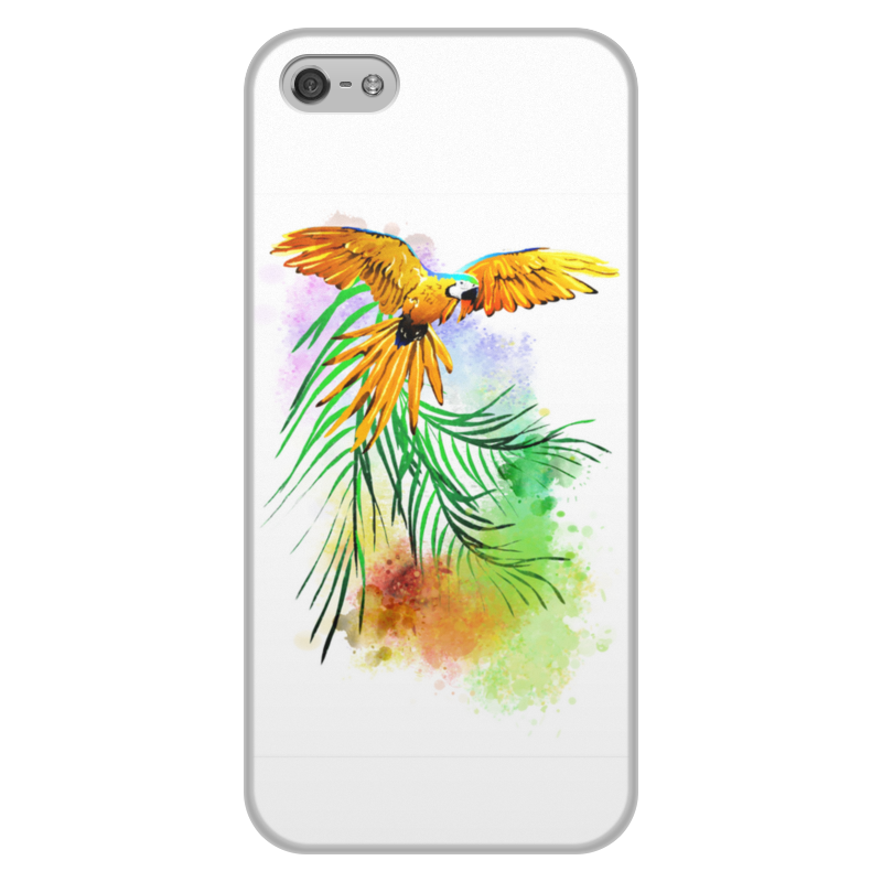 Printio Чехол для iPhone 5/5S, объёмная печать Попугай на ветке. printio чехол для iphone 7 plus объёмная печать попугай на ветке