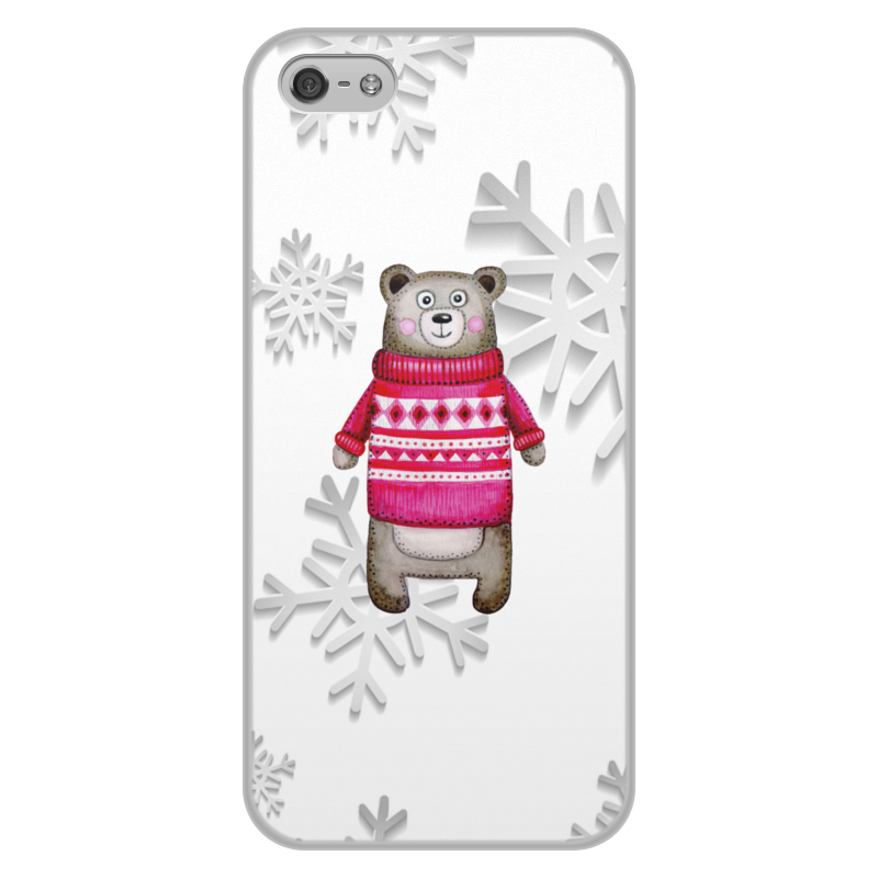 Printio Чехол для iPhone 5/5S, объёмная печать Медведь printio чехол для iphone 5 5s объёмная печать пёстрый медведь
