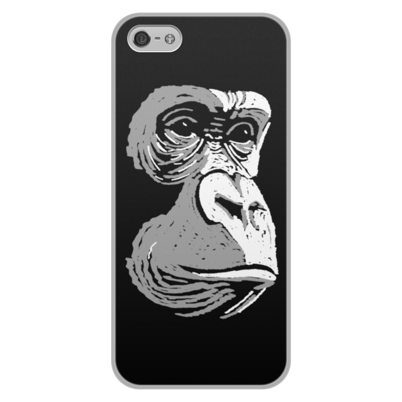Printio Чехол для iPhone 5/5S, объёмная печать Горилла printio чехол для iphone 5 5s объёмная печать космическая горилла