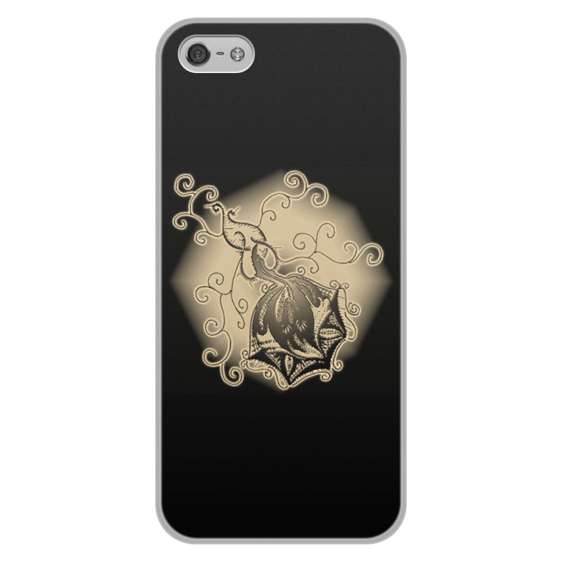 Printio Чехол для iPhone 5/5S, объёмная печать Ажурная роза (сепия)