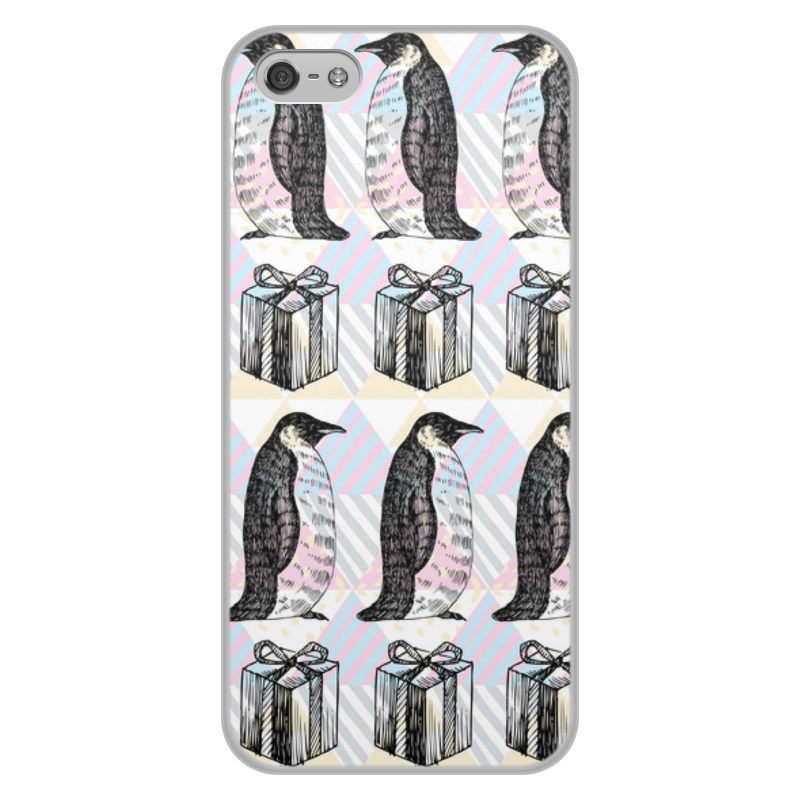 Printio Чехол для iPhone 5/5S, объёмная печать Пингвины силиконовый чехол на realme 5 серые пингвины для реалми 5