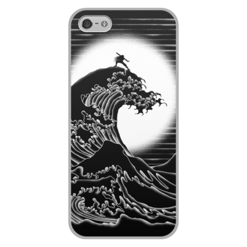 Printio Чехол для iPhone 5/5S, объёмная печать Наездник волны шлейф для iphone 5s se на кнопку home в сборе черный