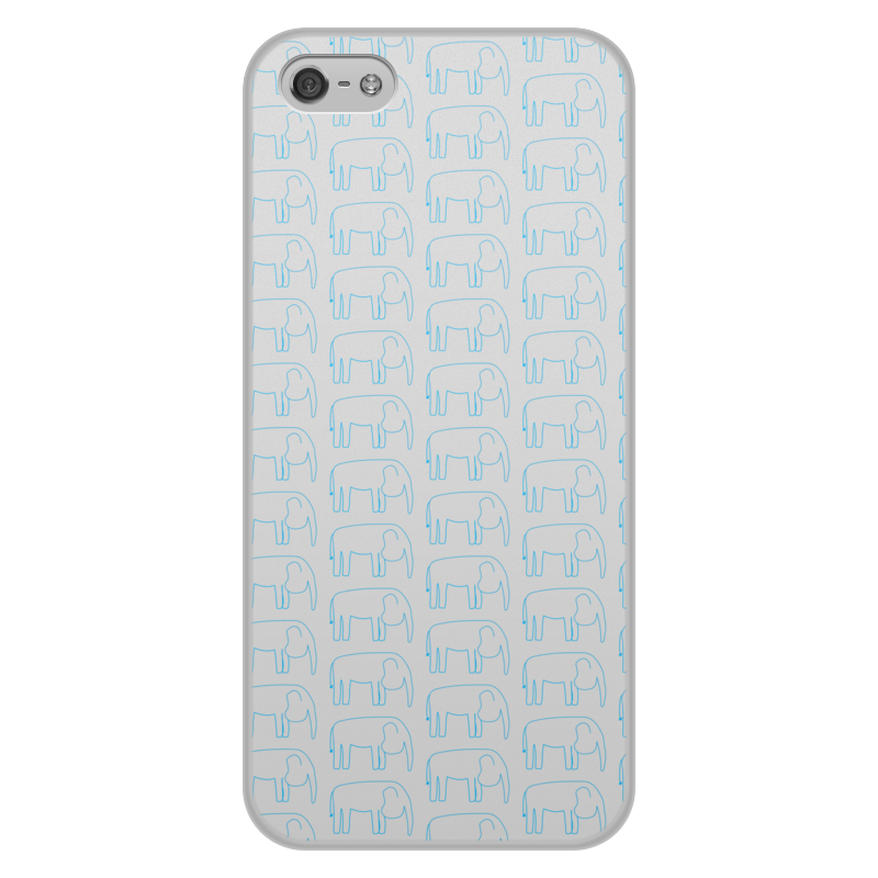Printio Чехол для iPhone 5/5S, объёмная печать Синий слон printio чехол для iphone 5 5s объёмная печать синий слон