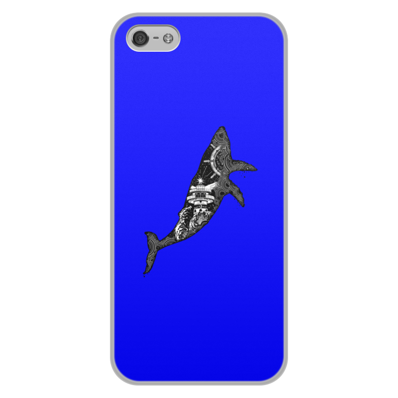 Printio Чехол для iPhone 5/5S, объёмная печать Кит и море printio чехол для iphone 5 5s объёмная печать космический кит