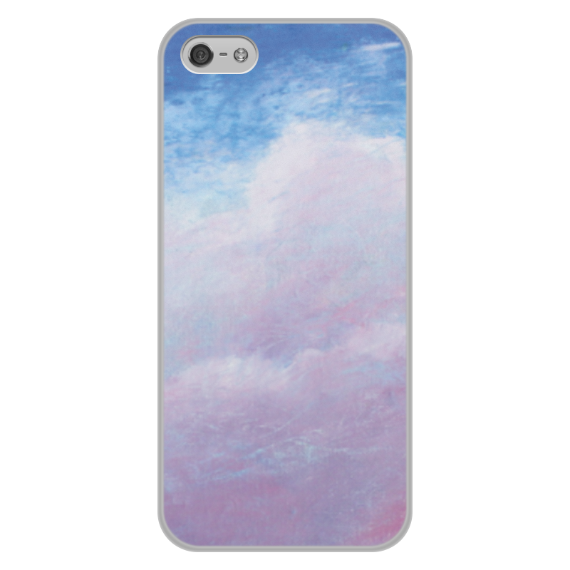 Printio Чехол для iPhone 5/5S, объёмная печать Розовое облако на небе